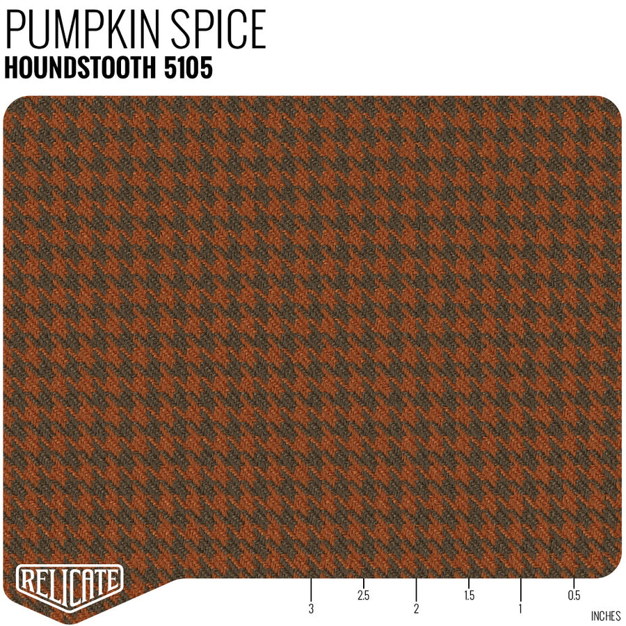 Houndstooth Seat Fabric - Pumpkin Spice Product / Pumpkin Spice - Relicate Leather Automotive Interior Upholstery