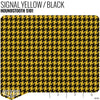 Houndstooth and Pepita by the Linear Foot Houndstooth - Signal Yellow 5101 - Linear Foot - Relicate Leather Automotive Interior Upholstery