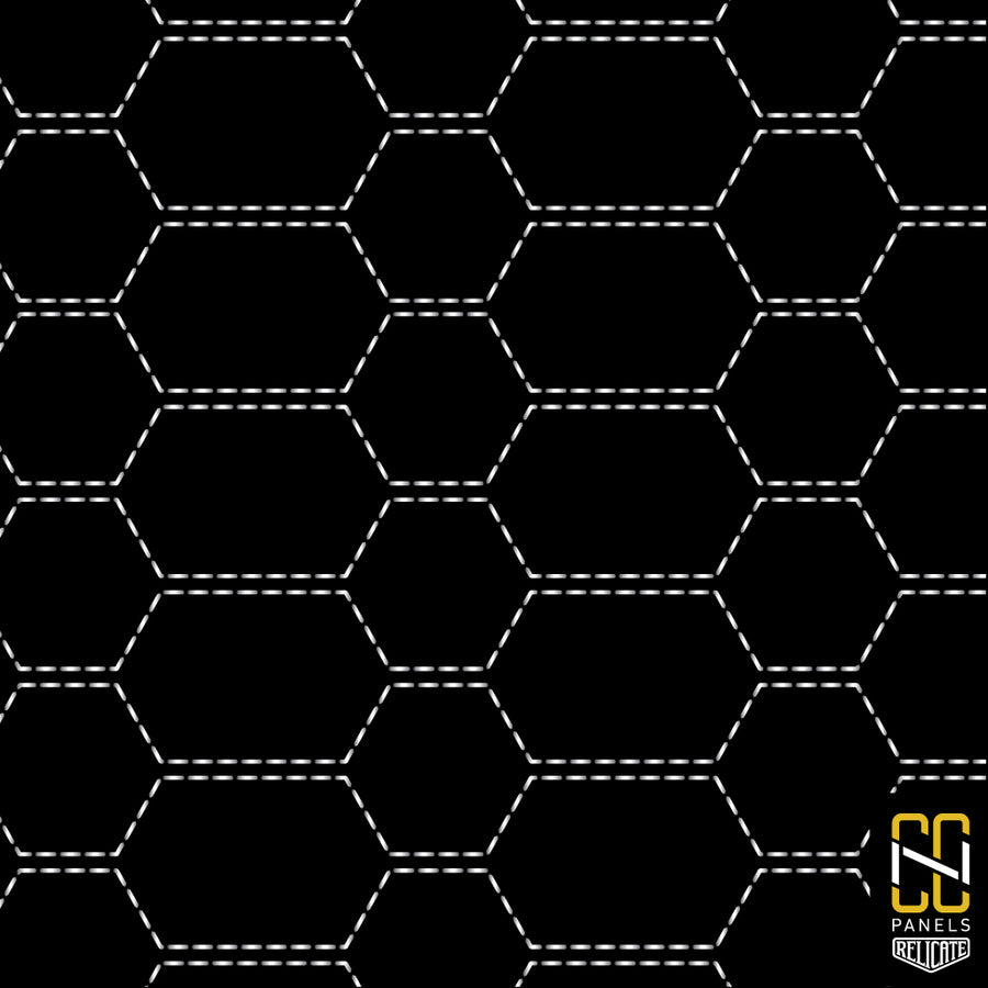 Alt Hex CNC Stitched Panel  - Relicate Leather Automotive Interior Upholstery