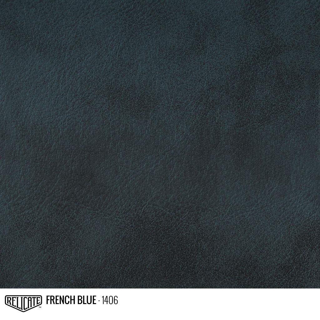 Classic Antiqued Leather French Blue - 1406 / Hide(s) - Relicate Leather Automotive Interior Upholstery
