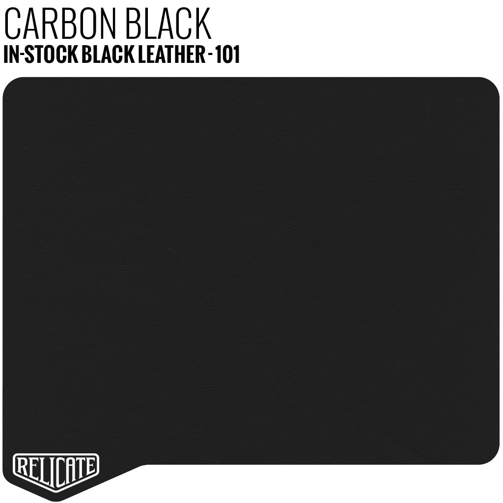 Carbon Black Leather Product / 1/4 Hide - Relicate Leather Automotive Interior Upholstery