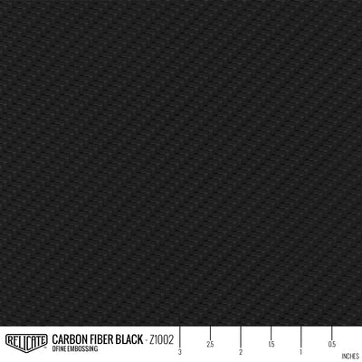 CARBON FIBER EMBOSSED LEATHER Sample / Sample / Black Z1002 - Relicate Leather Automotive Interior Upholstery