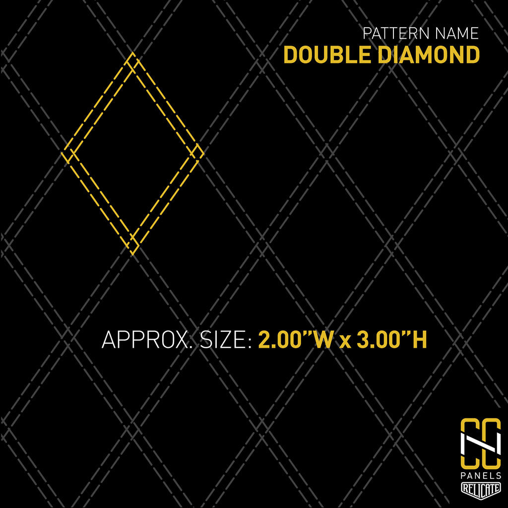 Double Diamond CNC Stitched Panel  - Relicate Leather Automotive Interior Upholstery