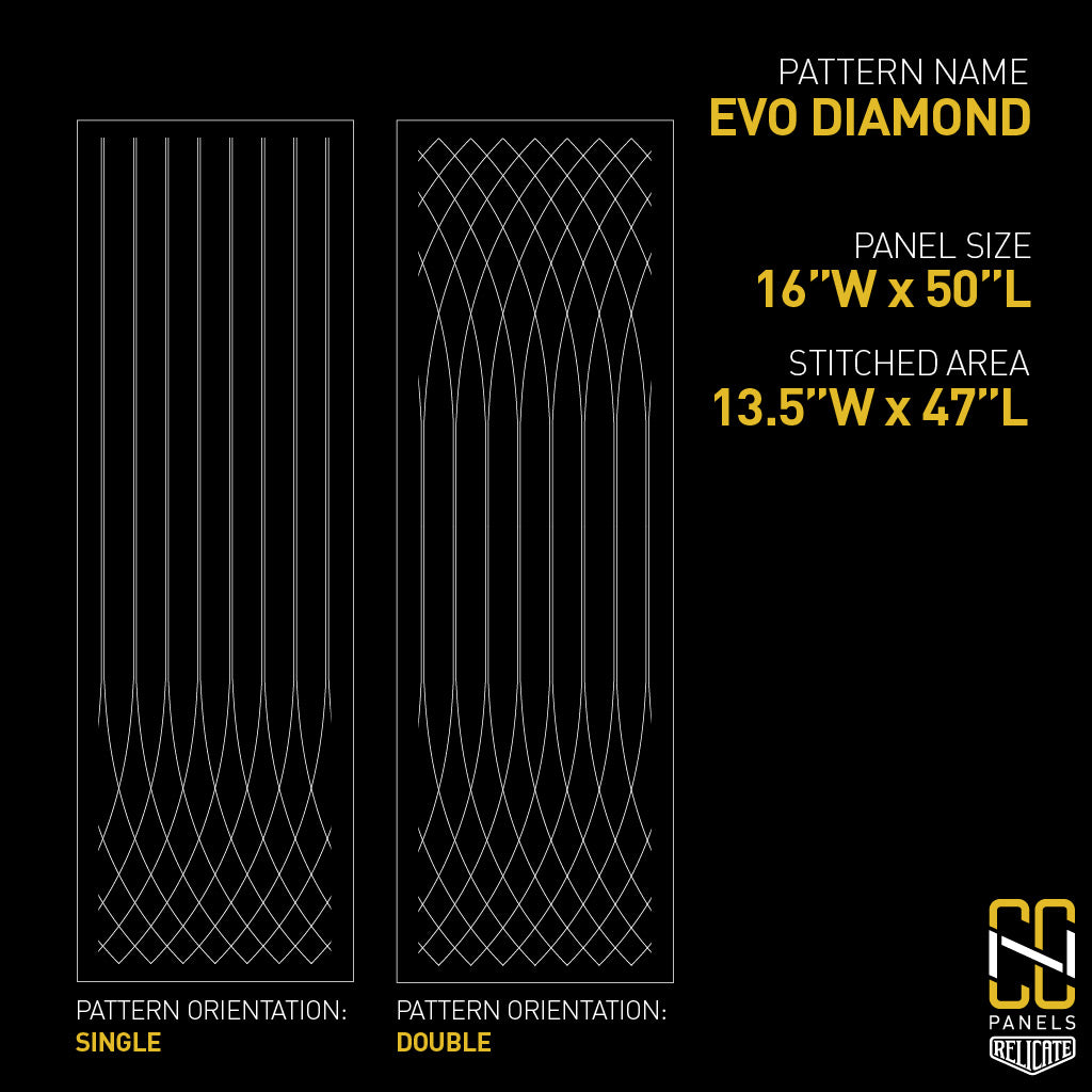 Evo Diamond CNC Stitched Panel  - Relicate Leather Automotive Interior Upholstery