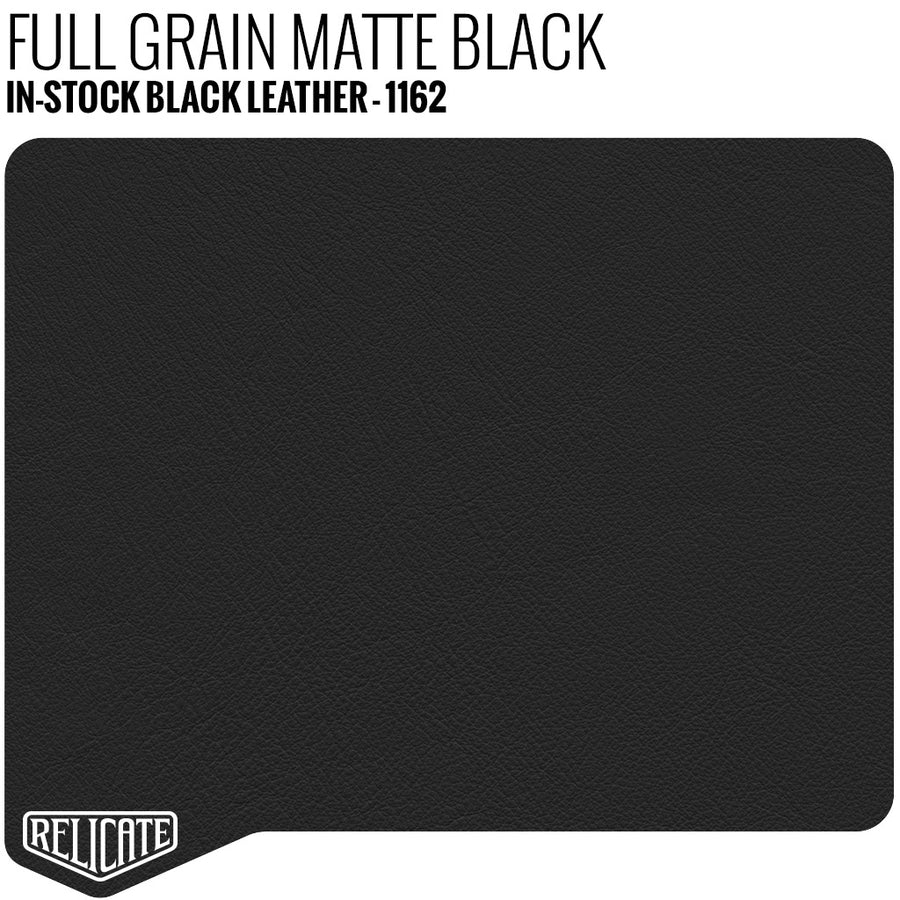 Full Grain Matte Black Leather Product / 1/4 Hide - Relicate Leather Automotive Interior Upholstery