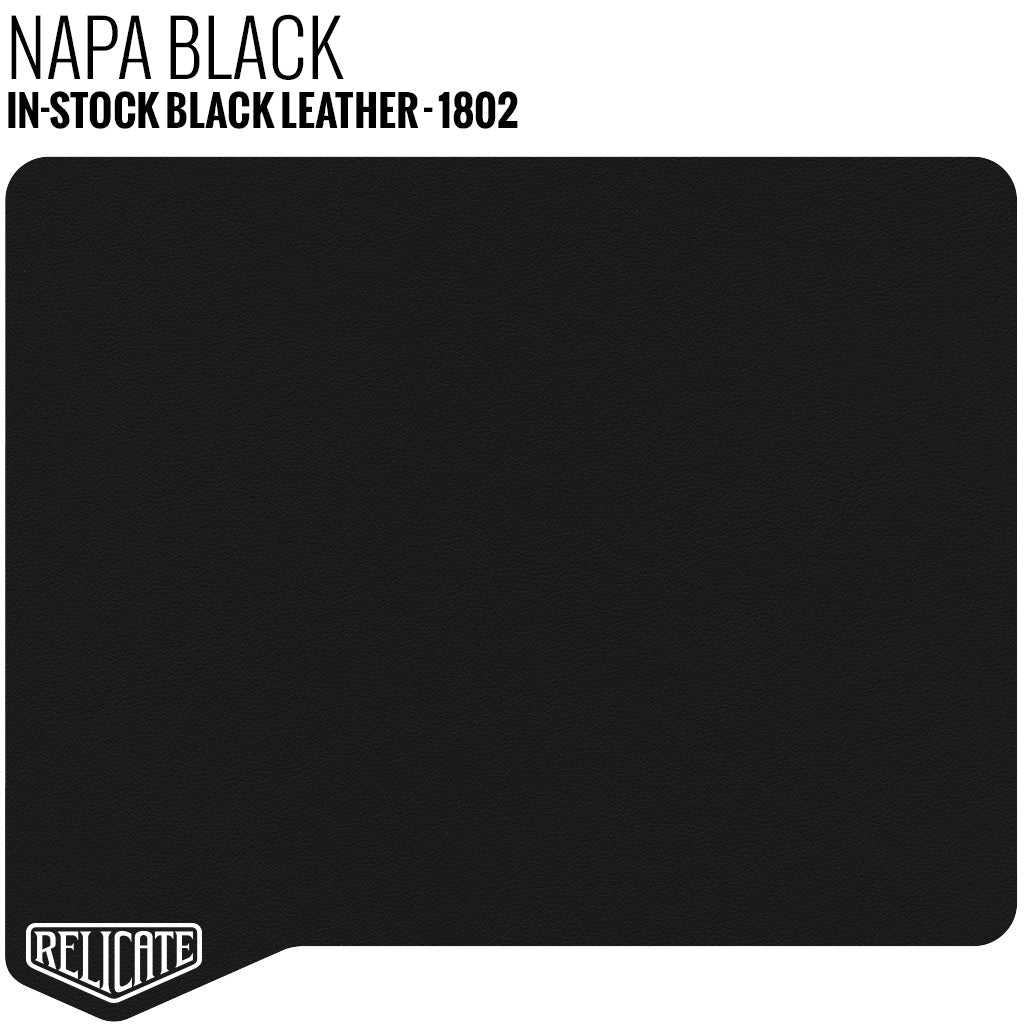 Napa Black Leather Product / 1/4 Hide - Relicate Leather Automotive Interior Upholstery
