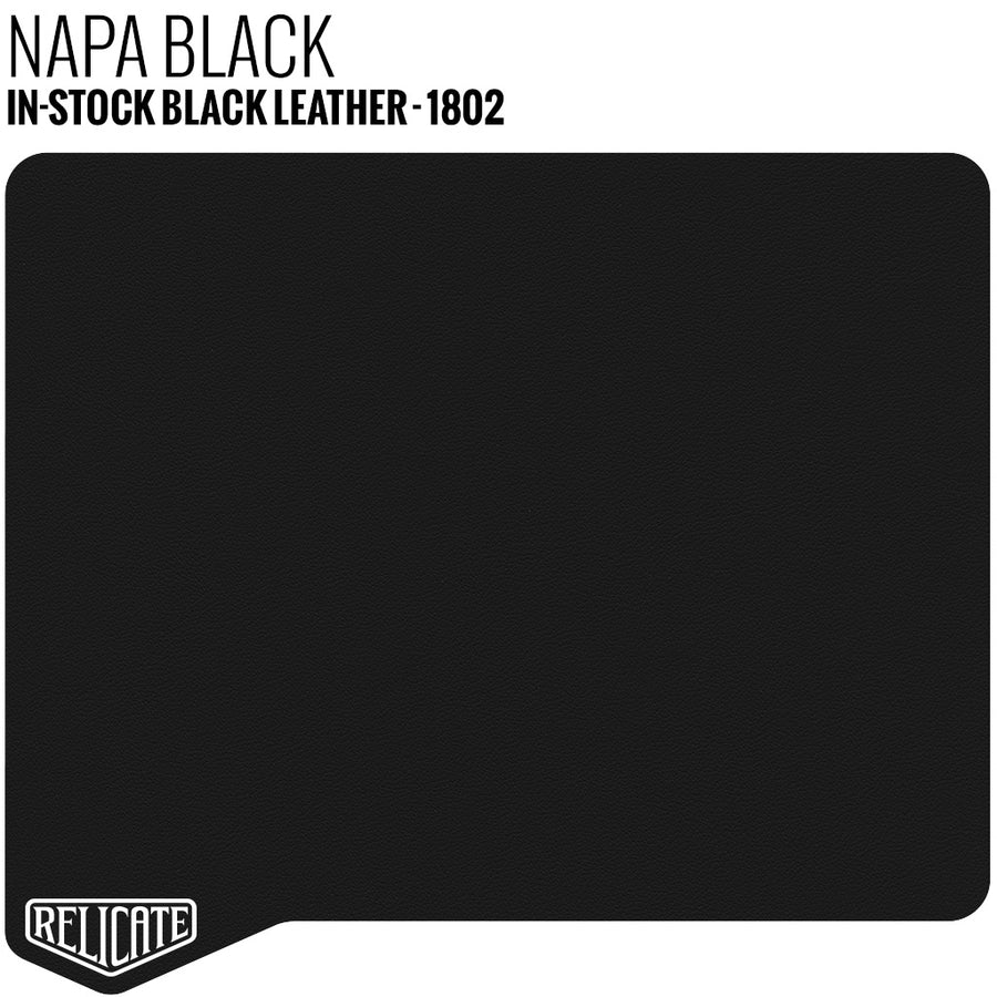 Napa Black Leather Product / 1/2 Hide - Relicate Leather Automotive Interior Upholstery
