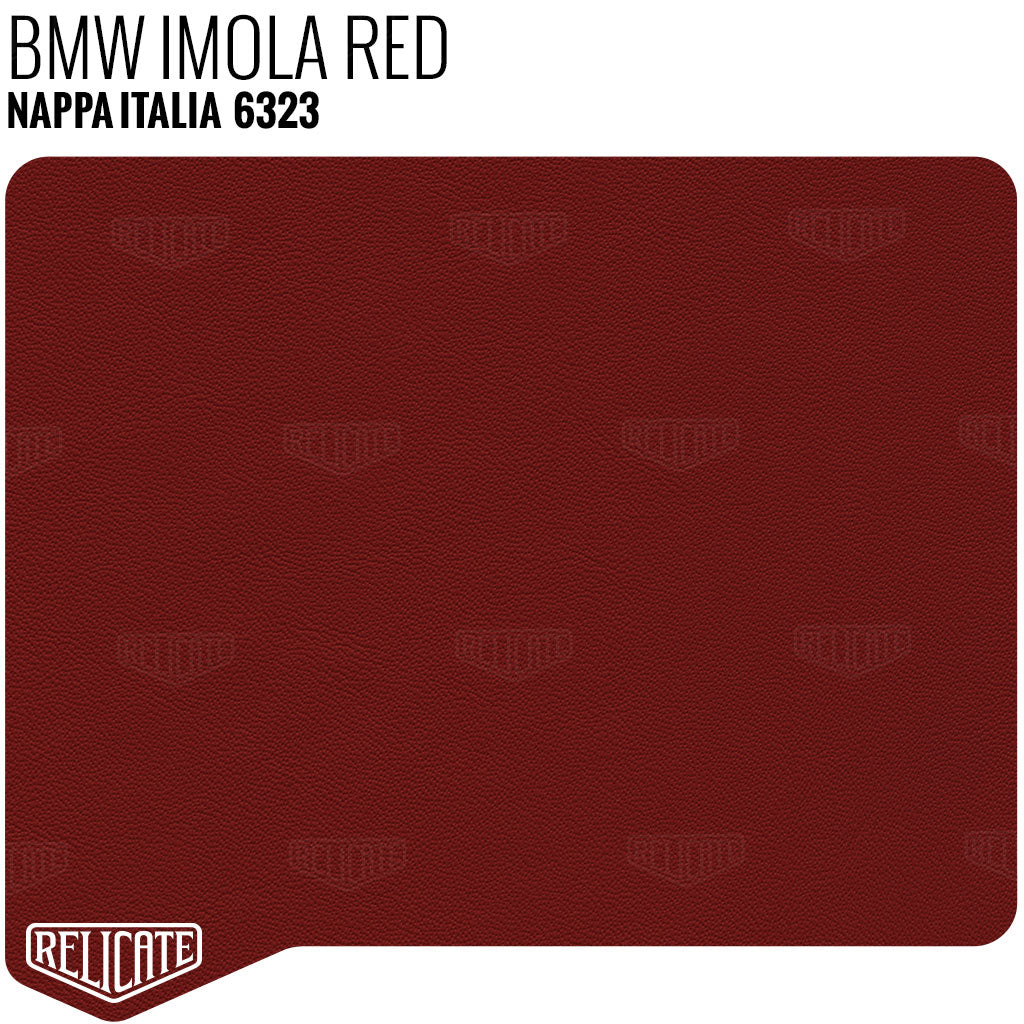 BMW® Imola Red Leather Sample - Relicate Leather Automotive Interior Upholstery
