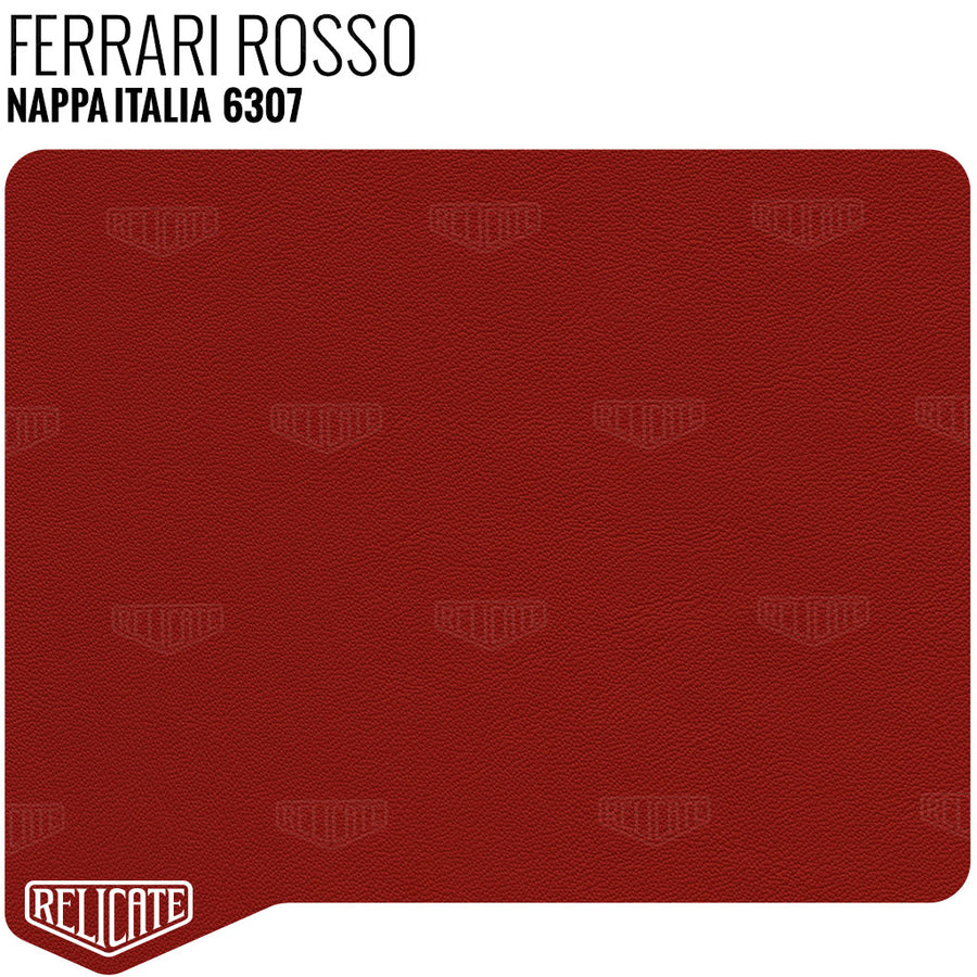 Ferrari Rosso Red Leather Sample - Relicate Leather Automotive Interior Upholstery