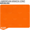 Lamborghini Arancia Leonis Leather Sample - Relicate Leather Automotive Interior Upholstery