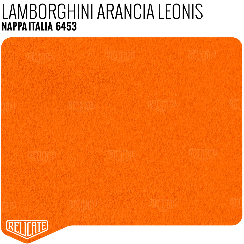Lamborghini Arancia Leonis Leather Sample - Relicate Leather Automotive Interior Upholstery