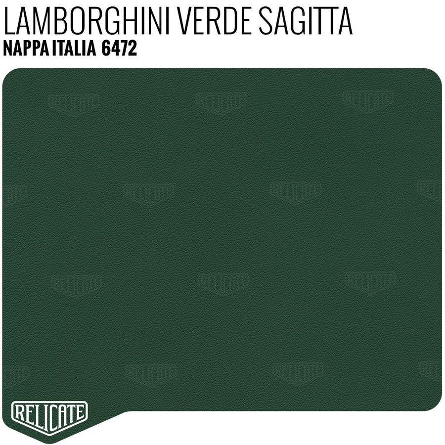 Lamborghini Verde Sagitta Leather Sample - Relicate Leather Automotive Interior Upholstery