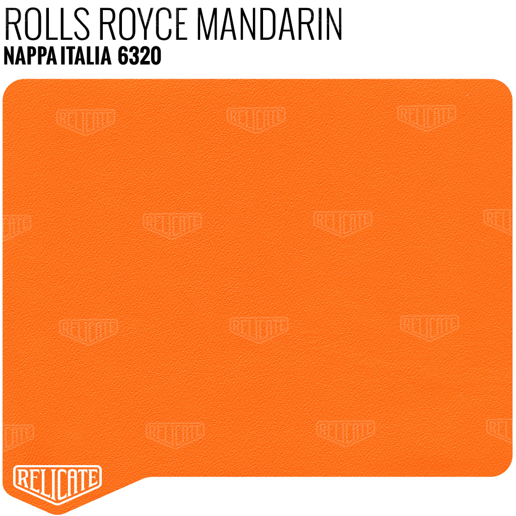 Rolls Royce Mandarin Leather Sample - Relicate Leather Automotive Interior Upholstery