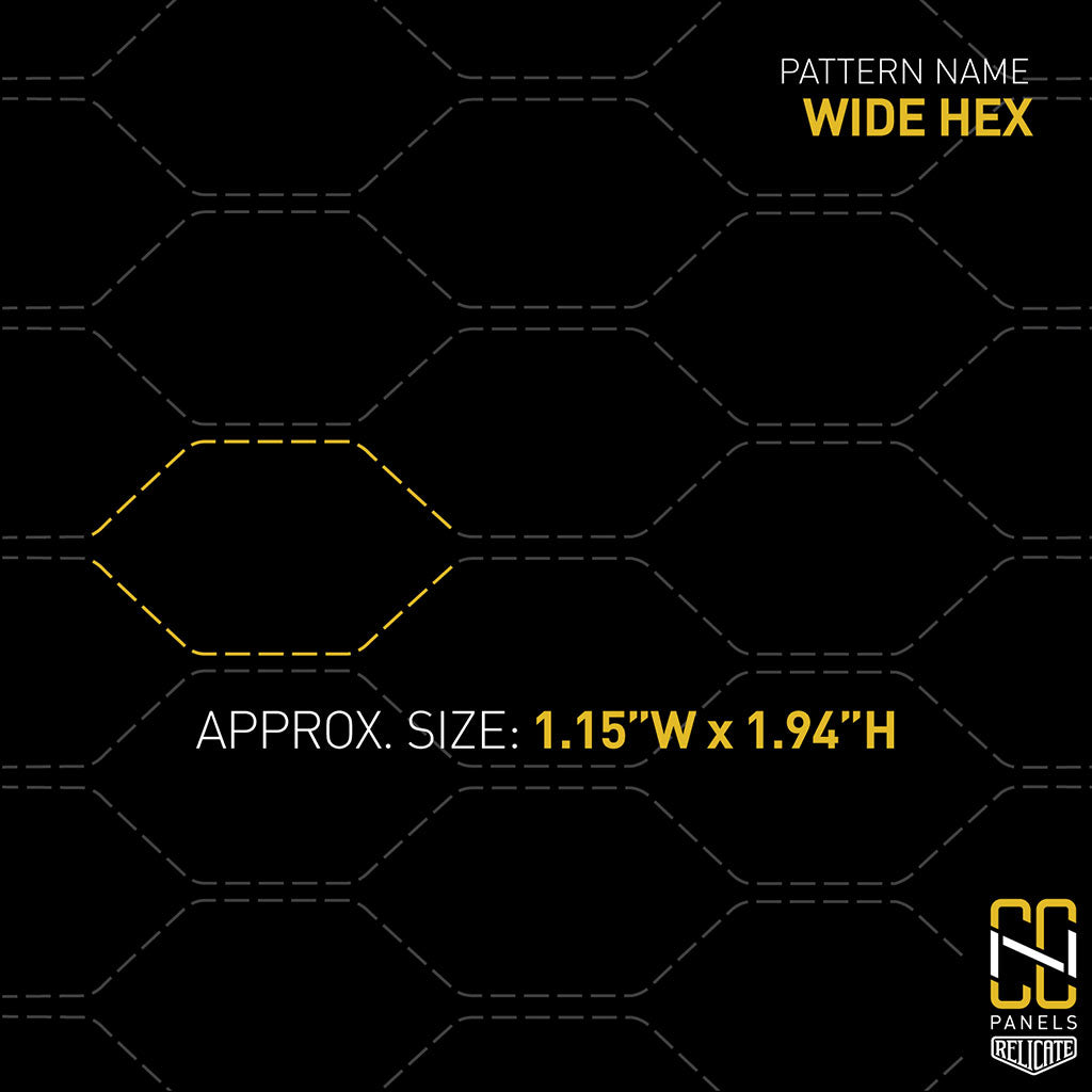 Wide Hex CNC Stitched Panel  - Relicate Leather Automotive Interior Upholstery