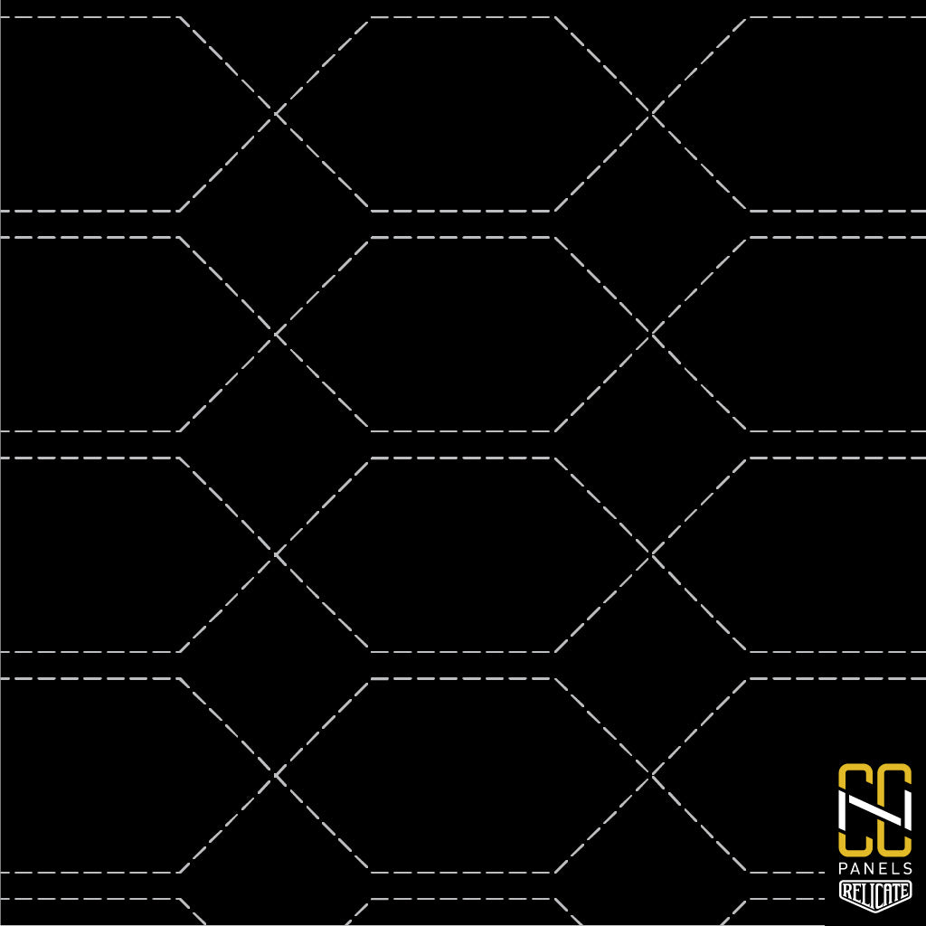 Woven Hex CNC Stitched Panel  - Relicate Leather Automotive Interior Upholstery