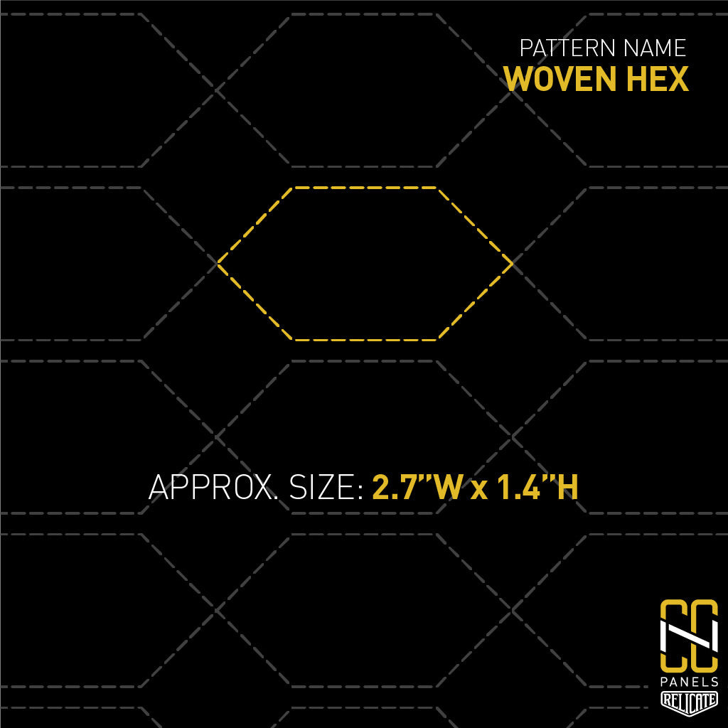 Woven Hex CNC Stitched Panel  - Relicate Leather Automotive Interior Upholstery