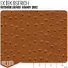 EX TEK Motorcycle Leather - Ostrich Brandy Product / 1/2 Hide - Relicate Leather Automotive Interior Upholstery