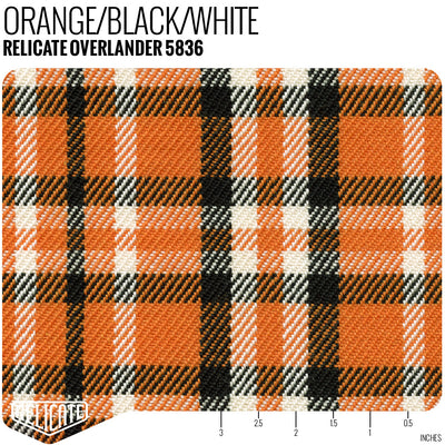 Plaid by the Linear Foot Overlander - Orange 5836 - Linear Foot - Relicate Leather Automotive Interior Upholstery
