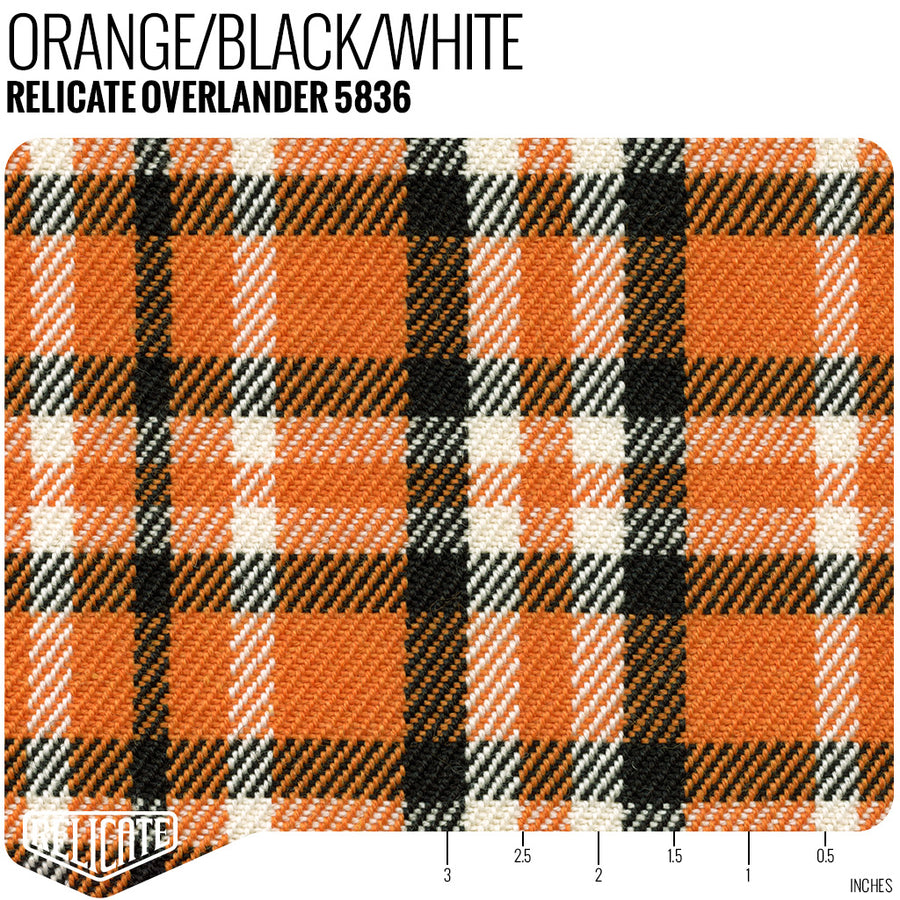 Relicate Overlander Seat Fabric - Orange Product / Orange/Black/White - Relicate Leather Automotive Interior Upholstery