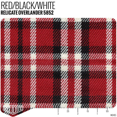 Plaid by the Linear Foot Overlander - Red 5852 - Linear Foot - Relicate Leather Automotive Interior Upholstery