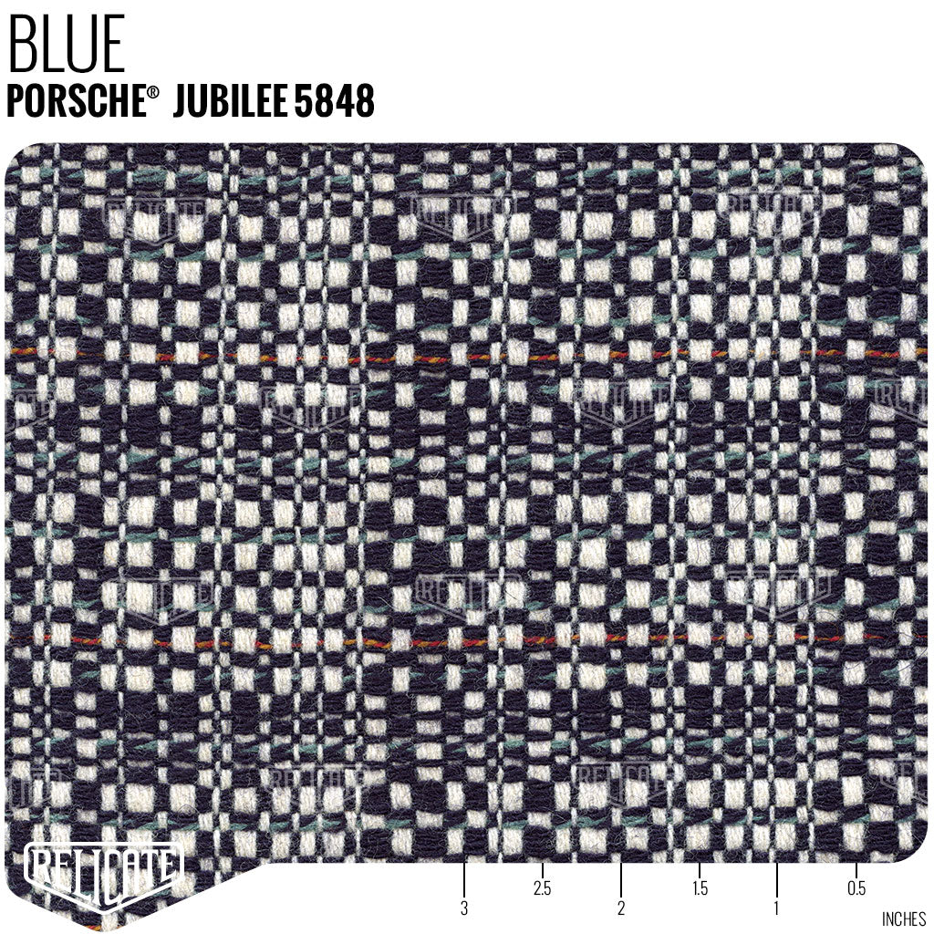 Porsche Jubilee Seat Fabric - Blue Product / Blue - Relicate Leather Automotive Interior Upholstery