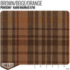 Plaid by the Linear Foot Porsche Karo Madras - Brown 5710 - Linear Foot - Relicate Leather Automotive Interior Upholstery