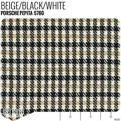 Houndstooth and Pepita by the Linear Foot Pepita - Beige 5760 - Linear Foot - Relicate Leather Automotive Interior Upholstery