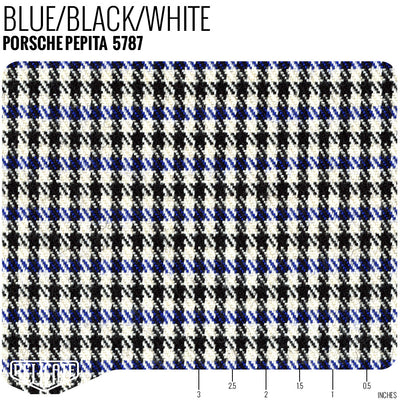 Houndstooth and Pepita by the Linear Foot Pepita - Blue 5787 - Linear Foot - Relicate Leather Automotive Interior Upholstery