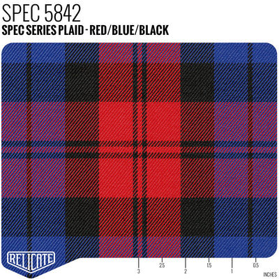 Plaid by the Linear Foot Spec - Red/Blue/Black 5842 - Linear Foot - Relicate Leather Automotive Interior Upholstery