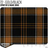 Plaid by the Linear Foot SOLM 72 - Gold/Black 2093 - Linear Foot - Relicate Leather Automotive Interior Upholstery