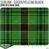 Plaid by the Linear Foot SOLM Sublime - Green/Yellow/Black 2092 - Linear Foot - Relicate Leather Automotive Interior Upholstery