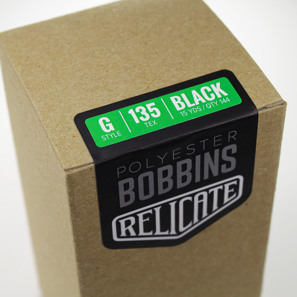 Relicate Polyester Bobbins G / 135 / Black - Relicate Leather Automotive Interior Upholstery