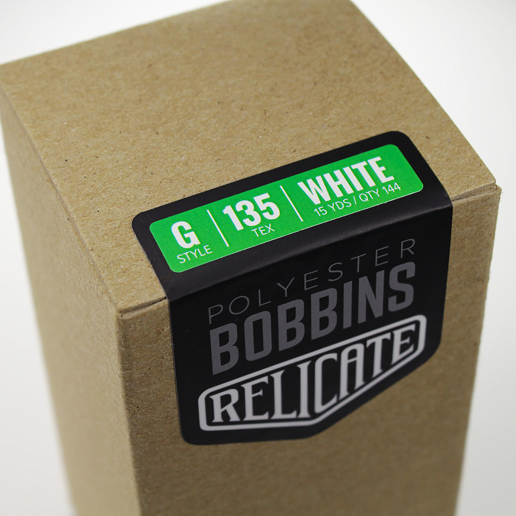 Relicate Polyester Bobbins G / 135 / White - Relicate Leather Automotive Interior Upholstery