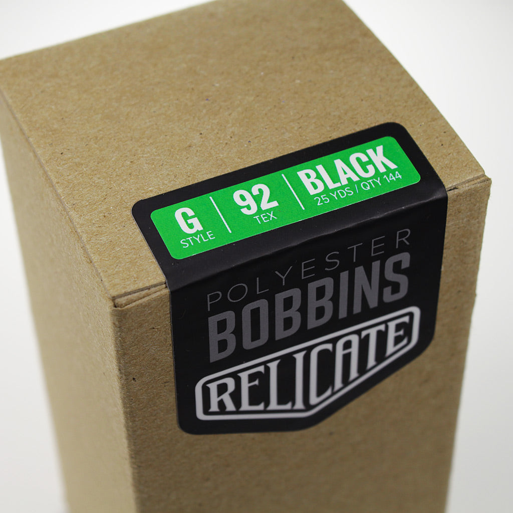 Relicate Polyester Bobbins G / 92 / Black - Relicate Leather Automotive Interior Upholstery