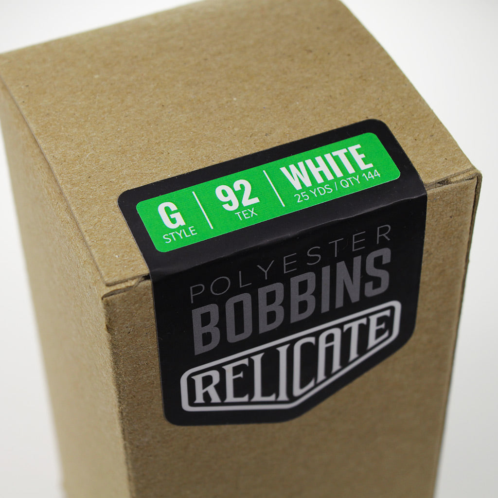 Relicate Polyester Bobbins G / 92 / White - Relicate Leather Automotive Interior Upholstery