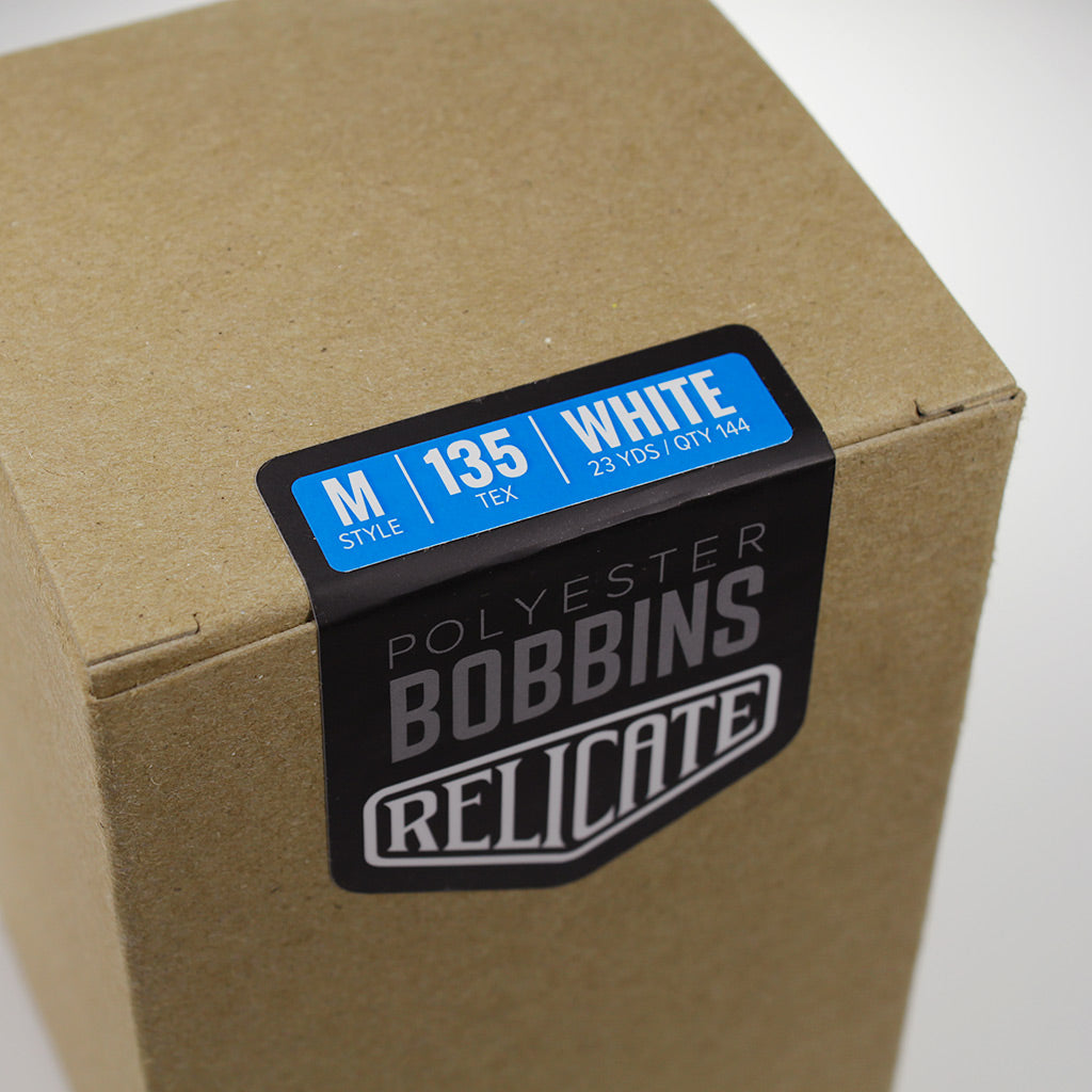 Relicate Polyester Bobbins M / 135 / White - Relicate Leather Automotive Interior Upholstery