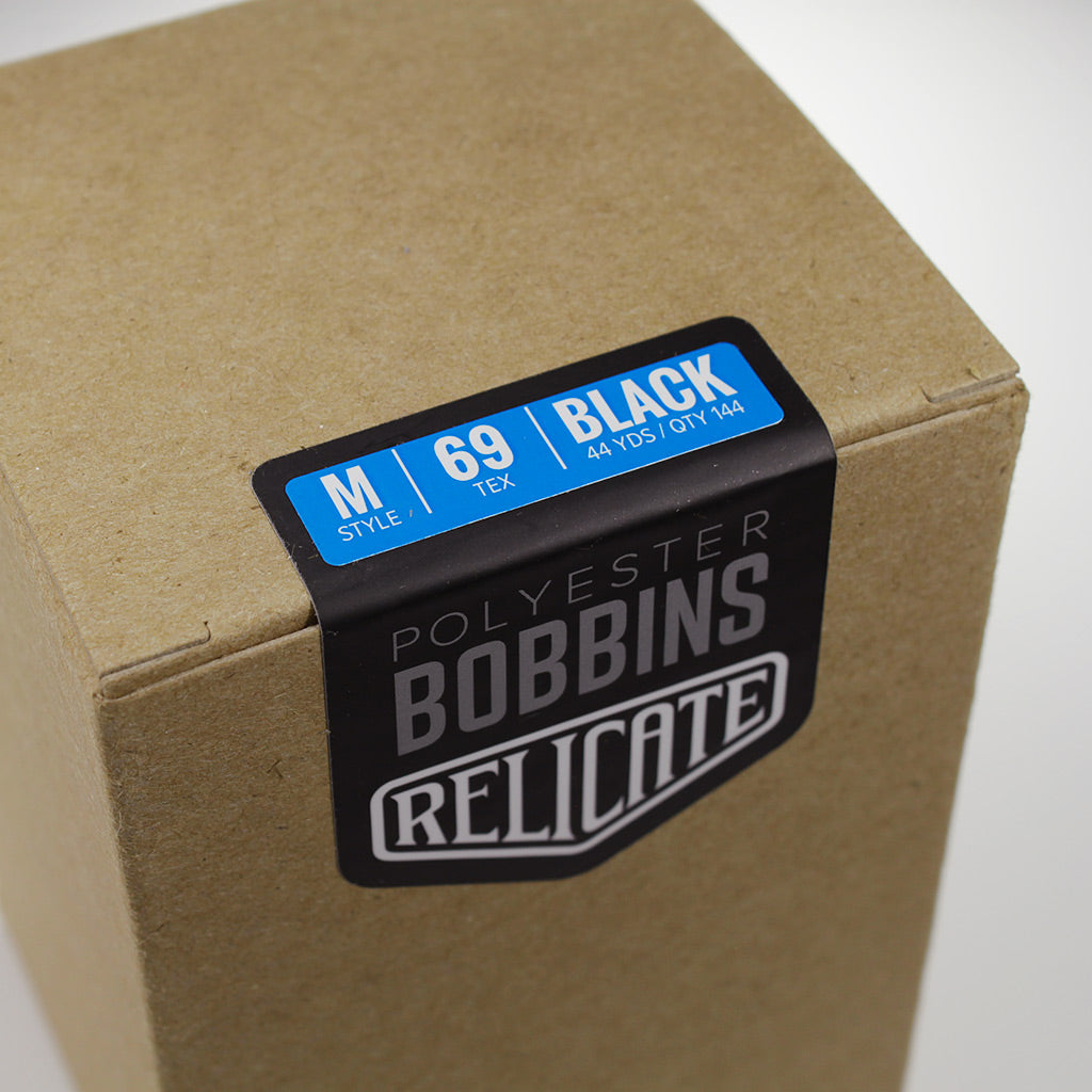 Relicate Polyester Bobbins M / 69 / Black - Relicate Leather Automotive Interior Upholstery