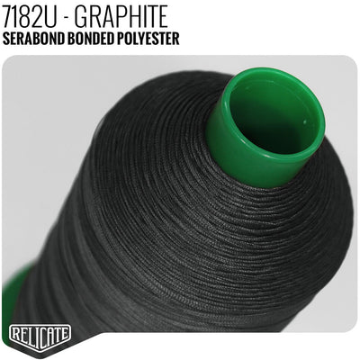 Serabond Bonded Polyester Outdoor Thread - SIZE 20 (TEX 135) Graphite - 7182U - Size 20 (TEX 135) - 1LB - Relicate Leather Automotive Interior Upholstery