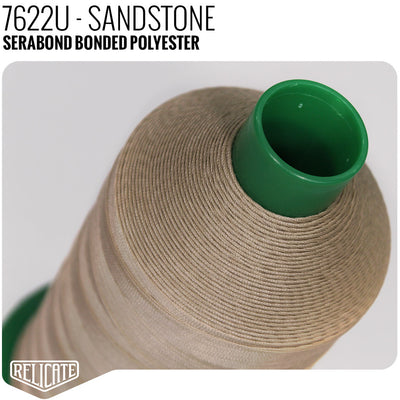 Serabond Bonded Polyester Outdoor Thread - SIZE 30 (TEX 90) Sandstone - 7622U - Size 30 (TEX 90) - 8 OZ - Relicate Leather Automotive Interior Upholstery