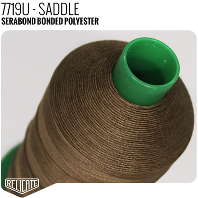 Serabond Bonded Polyester Outdoor Thread - SIZE 15 (TEX 210) Saddle - 7719U - Size 15 (TEX 210) - 1 LB - Relicate Leather Automotive Interior Upholstery