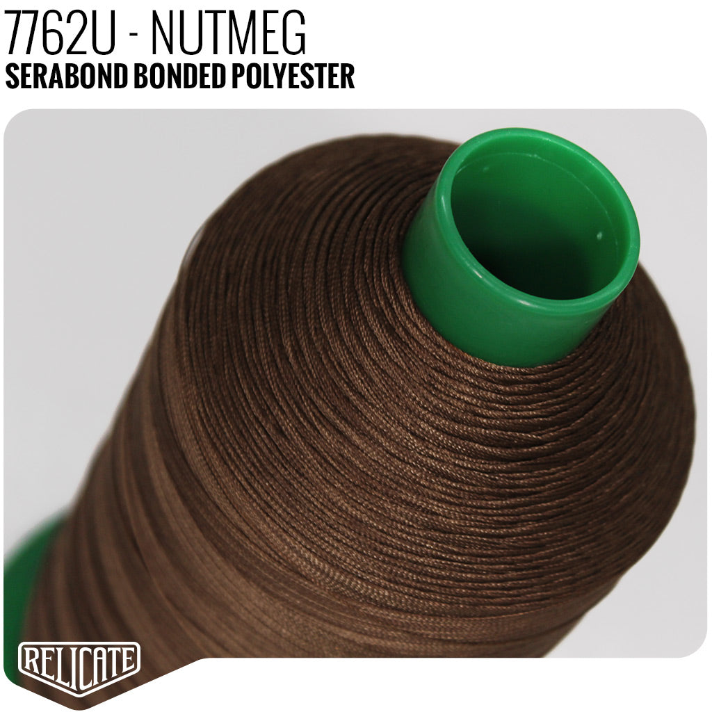 Serabond Bonded Polyester Outdoor Thread - SIZE 30 (TEX 90) - 8OZ Nutmeg - 7762U - Size 30 (TEX 90) - 8 OZ - Relicate Leather Automotive Interior Upholstery