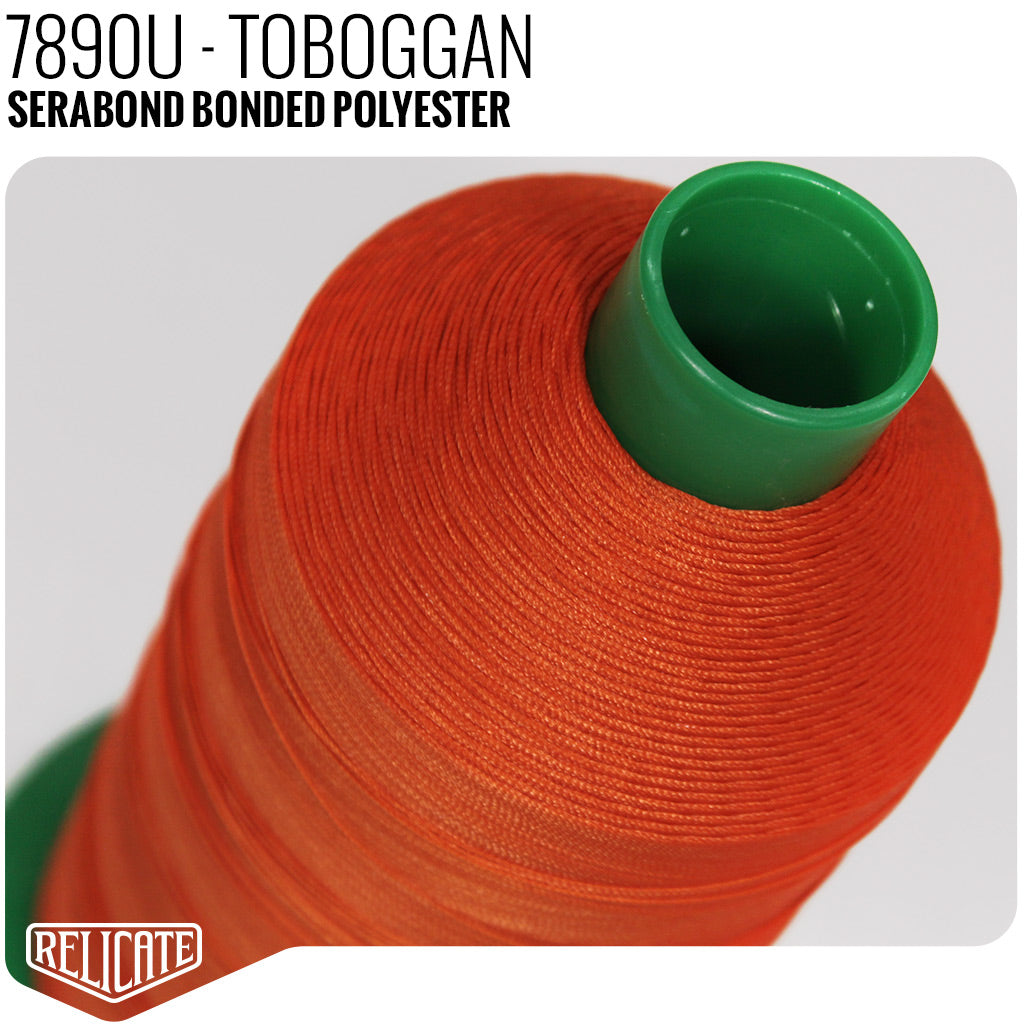 Serabond Bonded Polyester Outdoor Thread - SIZE 20 (TEX 135) Toboggan - 7890U - Size 20 (TEX 135) - 1LB - Relicate Leather Automotive Interior Upholstery