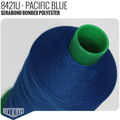 Serabond Bonded Polyester Outdoor Thread - SIZE 20 (TEX 135) Pacific Blue - 8421U - Size 20 (TEX 135) - 1LB - Relicate Leather Automotive Interior Upholstery