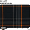 Golf MK7 Style Plaid Tartan Fabric - Orange Product / Orange - Relicate Leather Automotive Interior Upholstery